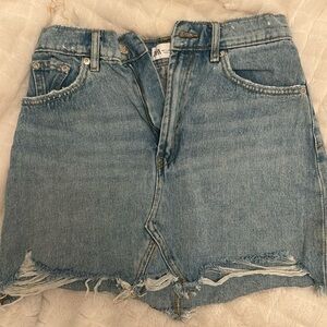 Denim mini skirt